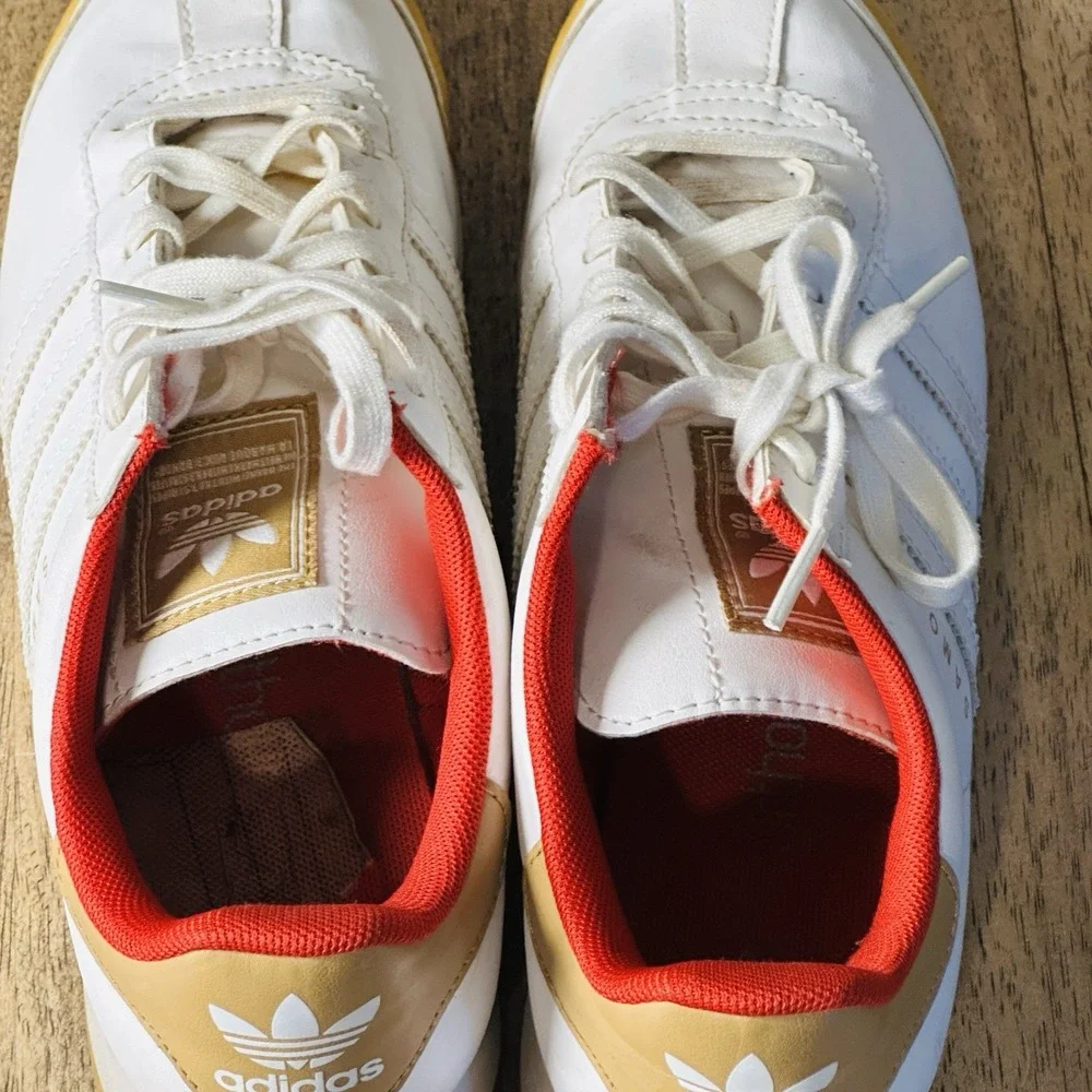 Vintage Adidas Orion Low White Tan Red Trim Running Shoe Size‎ 5.5
